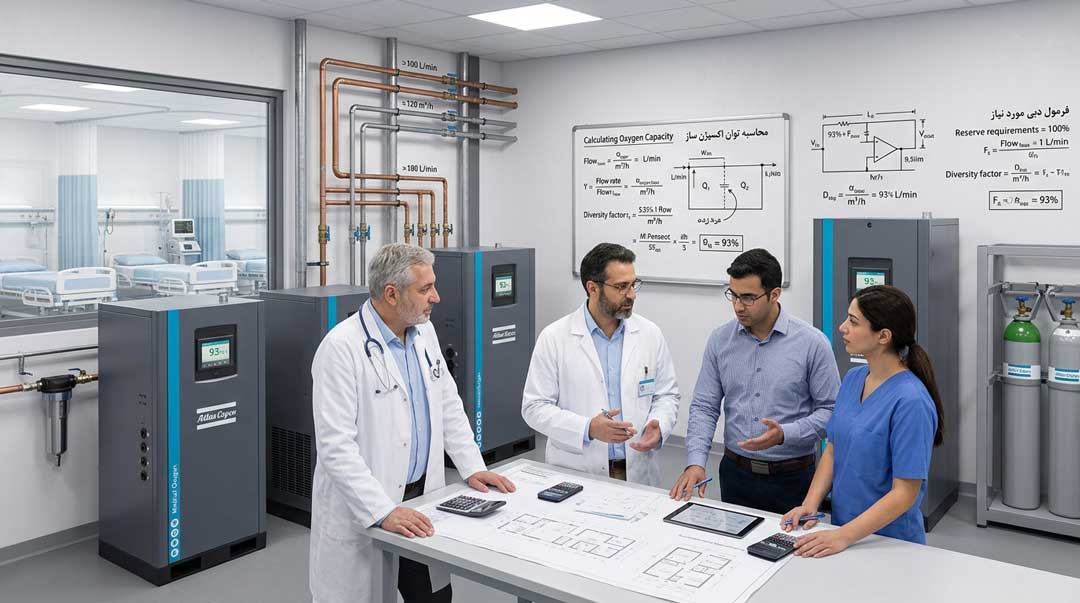 محاسبه ظرفیت اکسیژن ساز بیمارستانی
